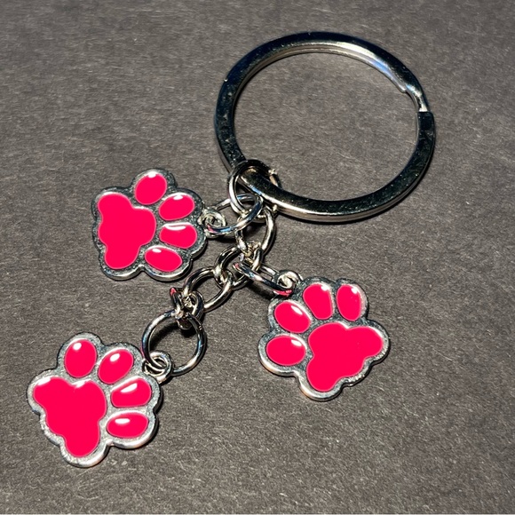 Paw Print Bag Charm Keychain - Picture 3 of 5